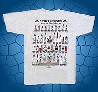 lighthouses of the northeast t-shirt