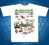 snakes of the world t-shirt